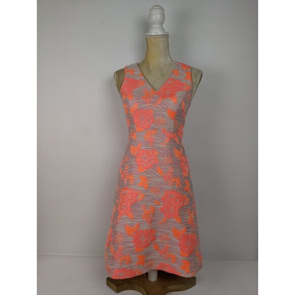 Antonio Melani V Neck Sheath Dress Womens Size 0 Floral Spring Summer - Picture 1 of 12
